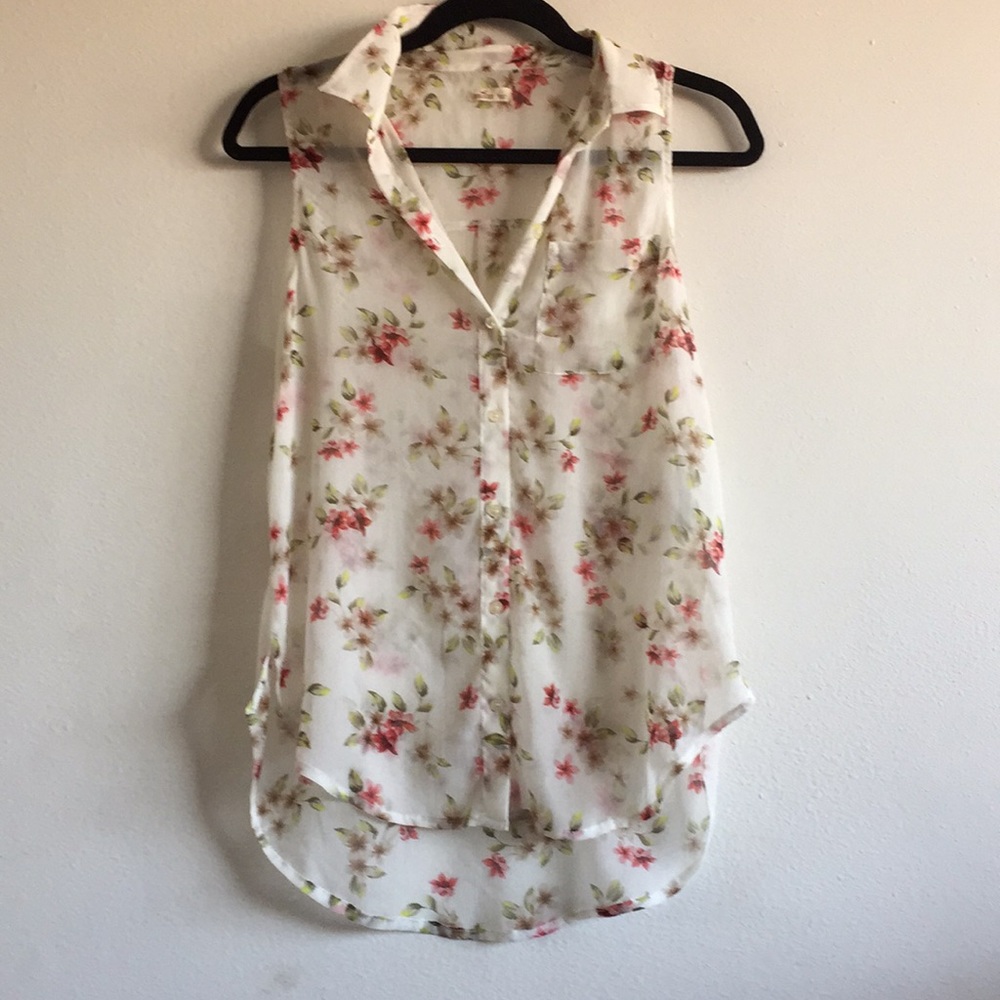 Floral chiffon blouse